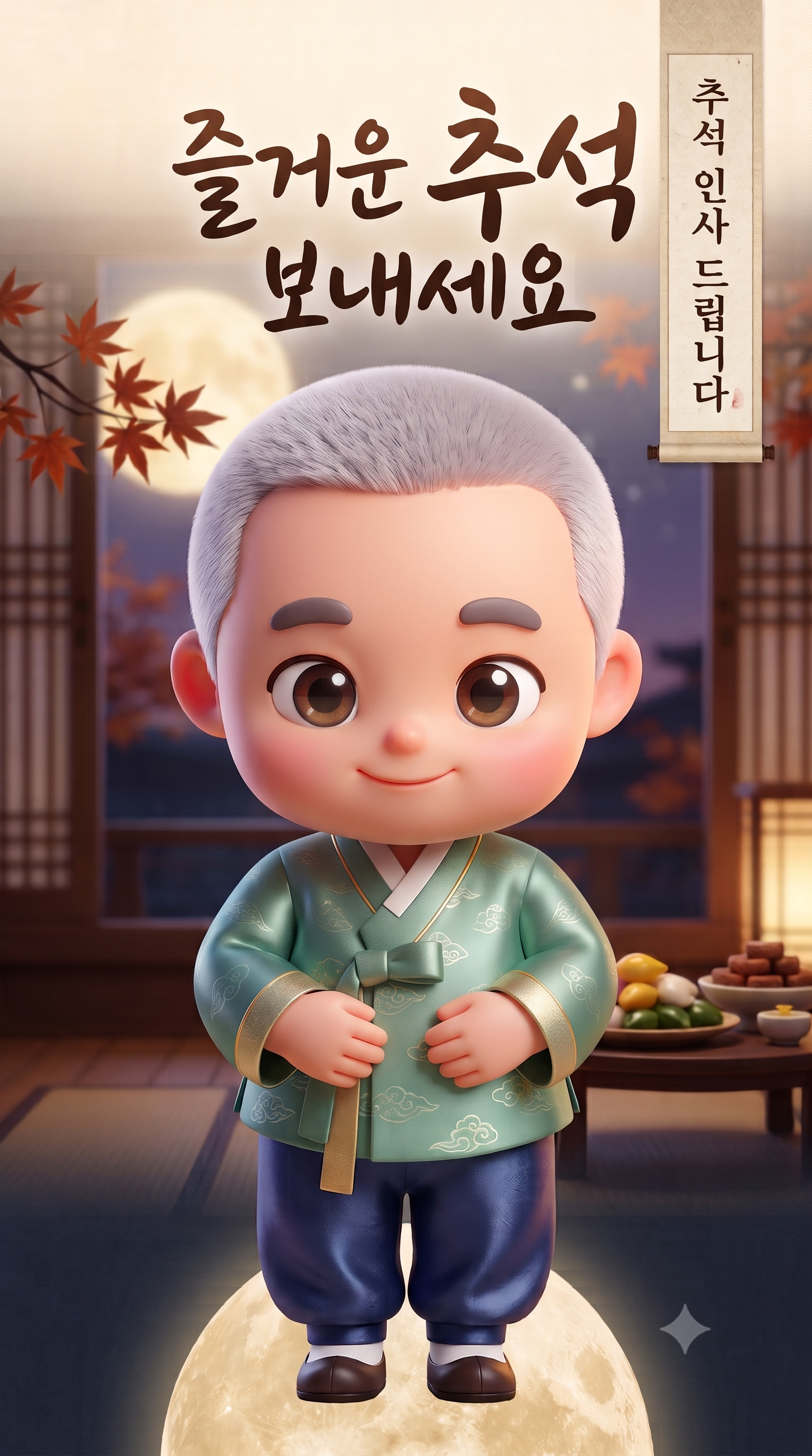 추석 인사 건너둥이